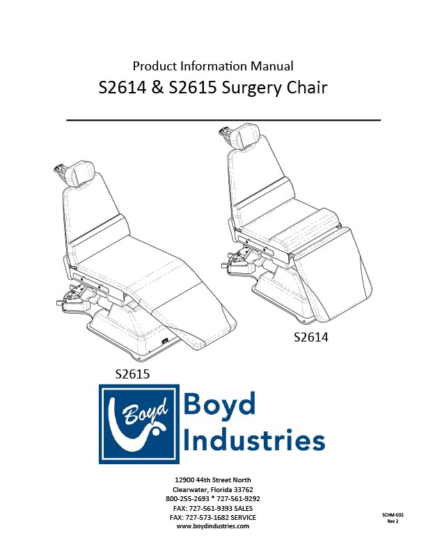 Boyd Industries, S2615 Dental Surgery Chair